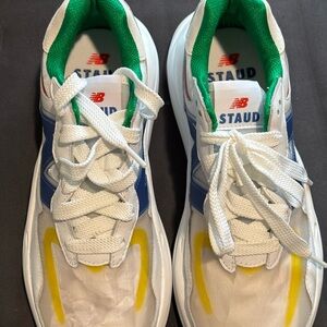 New Balance - STAUD Men's Sneakers - White, Blue, Yellow, Green